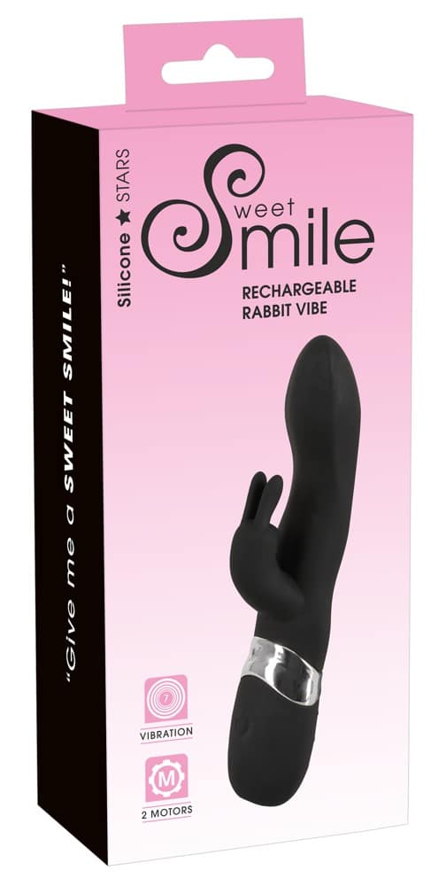 Sweet Smile Rabbitvibrator - Samtige Verwöhnung mit 2 Motoren & 7 Vibrationsmodi