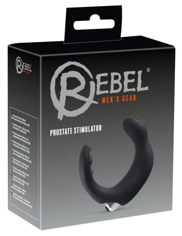 05859120000_verp Rebel Prostate Stimulator - C-förmiger Prostatavibrator Schwarz, Silber