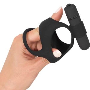 Black Velvets Vibrating Cock & Ball Ring - Starke Vibrationen!