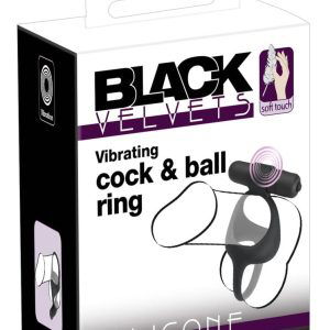 Black Velvets Vibrating Cock & Ball Ring - Starke Vibrationen!