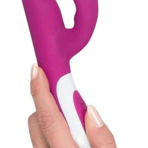 Javida Heizvibe - Samtiger Rabbitvibrator Lila/Weiß