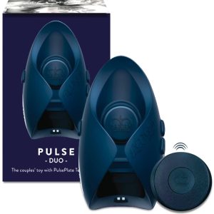 Hot Octopuss Pulse Duo - Vibro-Masturbator mit PulsePlate-Technologie Dunkelblau