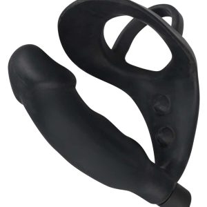 Black Velvets Vibro-Ring mit Analplug