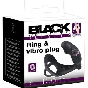 Black Velvets Vibro-Ring mit Analplug