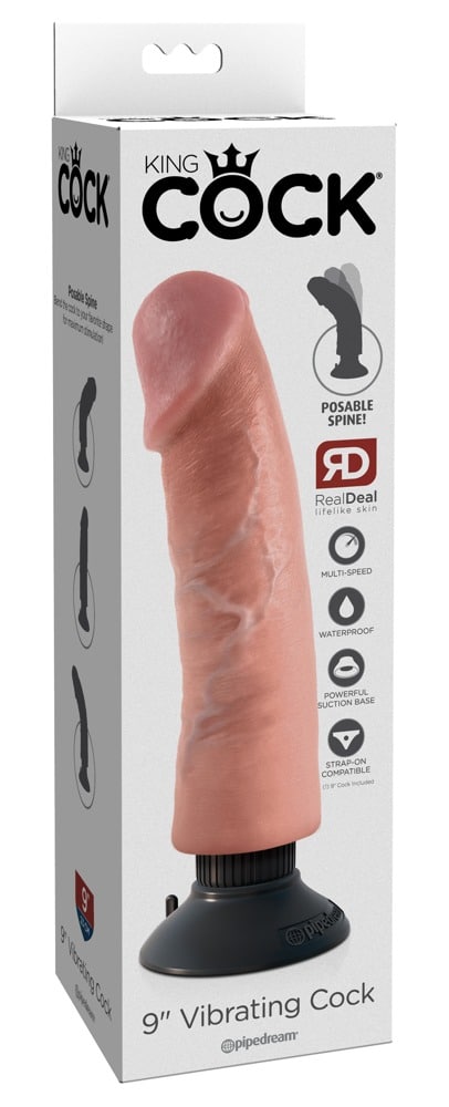 King Cock Flexi-Vibe - Vibrator mit Multispeed-Vibration, biegsamer Schaft