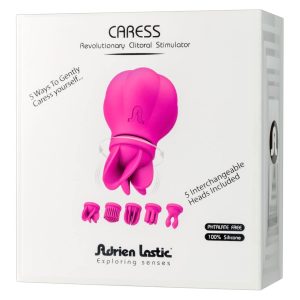 Adrien Lastic Caress - Auflegevibrator mit 5 Aufsätzen