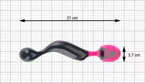 Adrien Lastic Symphony - Beidseitig verwendbarer Doppelvibrator Schwarz/Pink