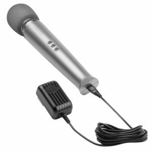 le Wand Massagestab - Großer Massagekopf, 20 Vibrationsmodi Anthrazit, Silber