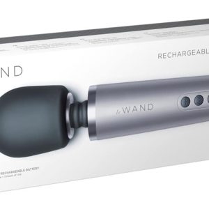 le Wand Massagestab - Großer Massagekopf, 20 Vibrationsmodi Anthrazit, Silber