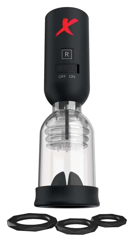 PDX Elite Eichel-Trainer mit Vibrationsnoppen schwarz-transparent