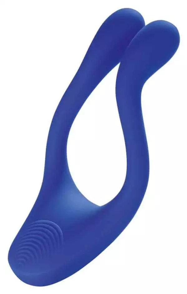 Beauments Doppio 2.0 Paarvibrator - Flexibler Arm - Ribbed & Noppy - 3 Motoren - 7 Modi - USB-Ladung - Aufbewahrungsbeutel - 14cm - Silikon ABS