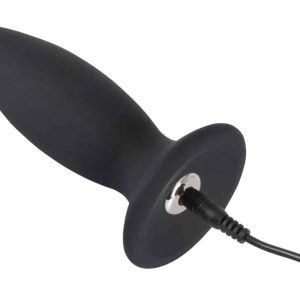 Black Velvets Analplug - Konische Form, 7 Vibrationsmodi, Standfuß, Silikon, wiederaufladbar