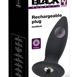 Black Velvets Analplug - Konische Form, 7 Vibrationsmodi, Standfuß, Silikon, wiederaufladbar