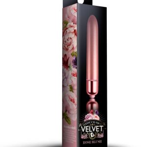 Rocks Off Touch of Velvet Aqua Lily - Metallic-Minivibrator mit 10 Vibrationsmodi lila