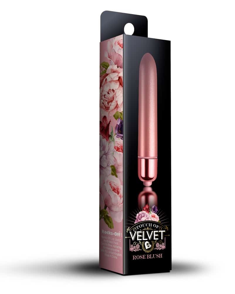 Rocks Off Touch of Velvet Aqua Lily - Metallic-Minivibrator mit 10 Vibrationsmodi lila