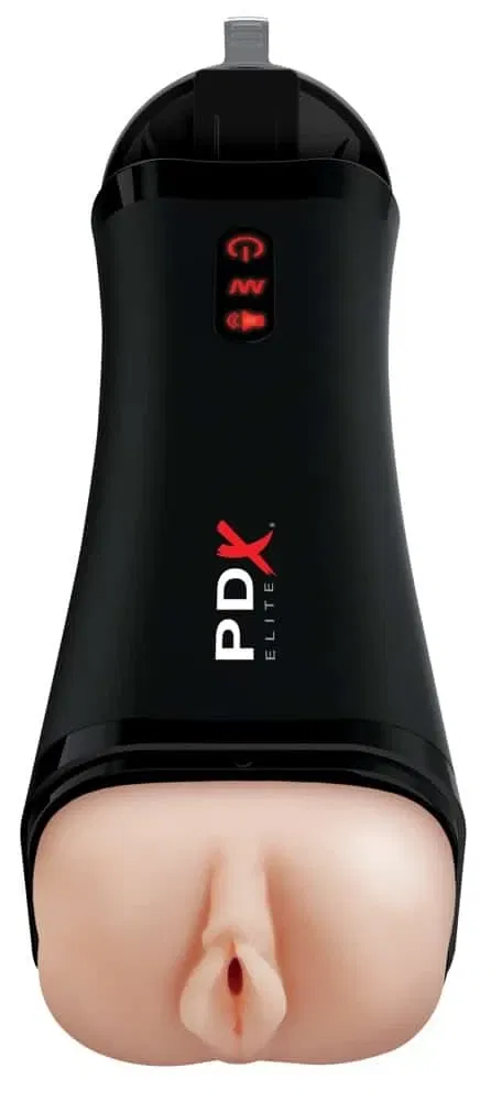 PDX Elite Dirty Talk Stroker - Interaktiver Masturbator Hautfarben hell/Schwarz