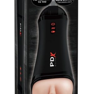 PDX Elite Dirty Talk Stroker - Interaktiver Masturbator Hautfarben hell/Schwarz