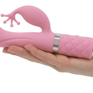 PILLOW TALK Royal Rabbit - Samtiger Rabbitvibrator mit Swarovski®-Design Pink