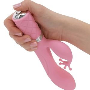 PILLOW TALK Royal Rabbit - Samtiger Rabbitvibrator mit Swarovski®-Design Pink