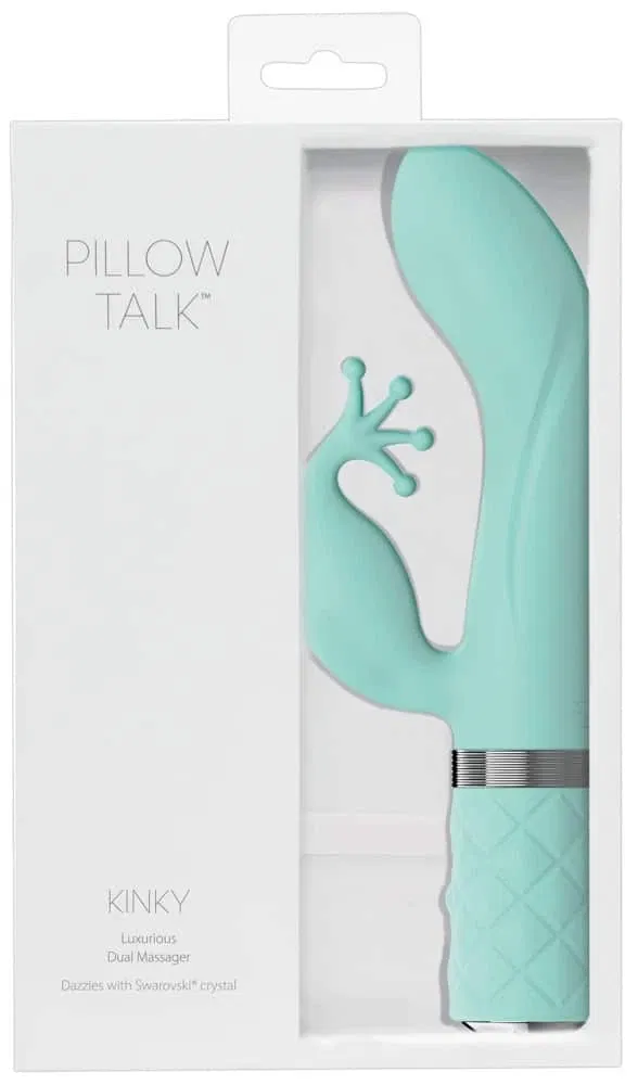 PILLOW TALK Royal Rabbit - Samtiger Rabbitvibrator mit Swarovski®-Design Teal