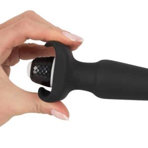 Sweet Smile Vibrating Anal Plug - 7 Modes, Soft Touch Silicone, Rechargeable Schwarz/Weiß