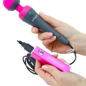 palmpower Massagestab Powerbank Grau/Pink