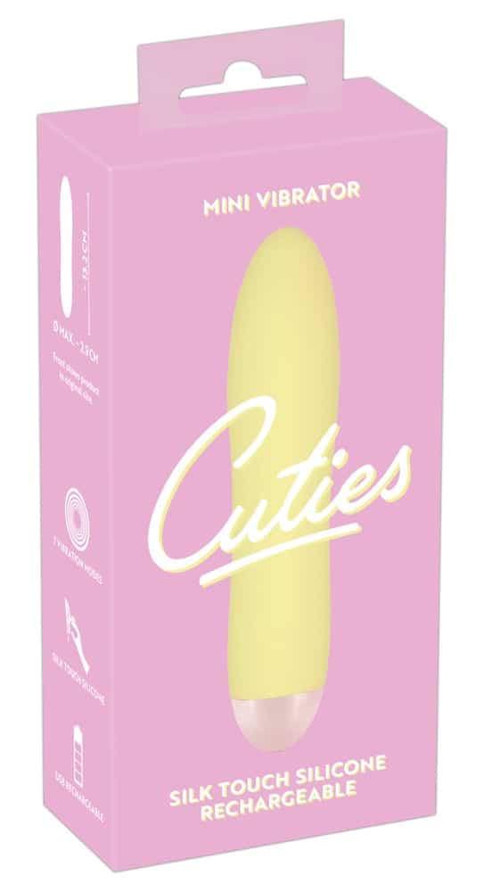 Cuties Mini Vibrator - Gelber Minivibrator mit 7 Vibrationsmodi Gelb/Rosegold