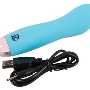 Cuties Mini Vibrator - 7 Vibrationsmodi, Wasserdicht, Wiederaufladbar Blau/Rosegold