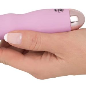 Cuties Mini Vibrator - Rose 1.G: 7 Vibrationsmodi, weiche Oberfläche, wasserdicht, wiederaufladbar Magenta/Rosegold