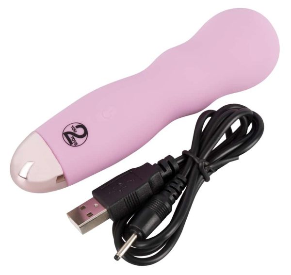 Cuties Mini Vibrator - Rose 1.G: 7 Vibrationsmodi, weiche Oberfläche, wasserdicht, wiederaufladbar Magenta/Rosegold