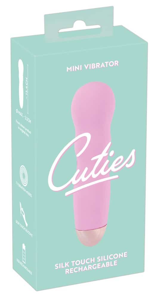 Cuties Mini Vibrator - Rose 1.G: 7 Vibrationsmodi, weiche Oberfläche, wasserdicht, wiederaufladbar Magenta/Rosegold