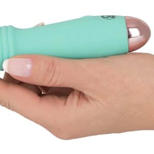 Cuties Mini Vibrator - 7 Vibrationsmodi, weiche Oberfläche, wasserdicht, wiederaufladbar Grün/Rosegold