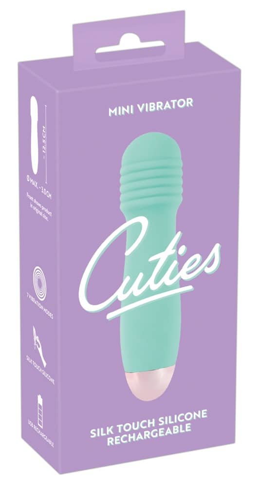 Cuties Mini Vibrator - 7 Vibrationsmodi, weiche Oberfläche, wasserdicht, wiederaufladbar Grün/Rosegold