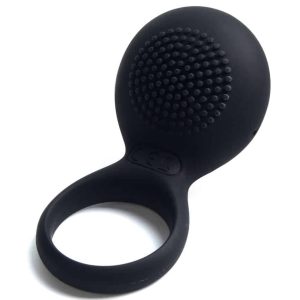 SVAKOM Tyler Black - Vibro-Ring mit Stimulationsaufsatz - 5 Vibrationsmodi - Wiederaufladbar - Für Sie und Ihn