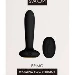 SVAKOM Primo Black - Heizbarer Analplug mit 5 Vibrationsmodi und Fernbedienung Schwarz/Gold