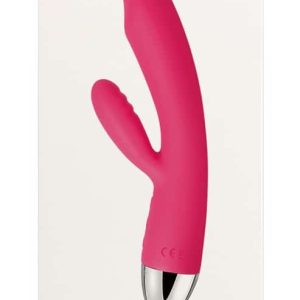 SVAKOM Trysta Violet - Rabbitvibrator mit 2 Motoren Pink/Silber