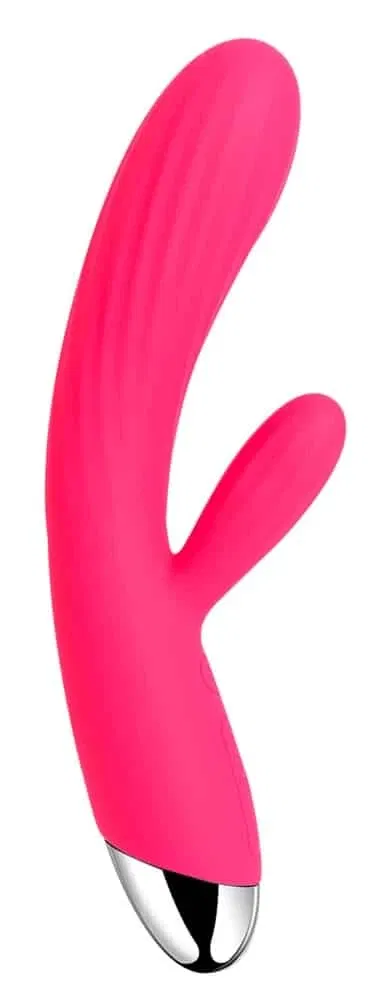 SVAKOM Angel Plum Red - Rabbitvibrator mit Wärmefunktion und Stimulationsrillen Pink/Silber SVAKOM Angel Plum Red - Rabbitvibrator mit Wärmefunktion und Stimulationsrillen Pink/Silber