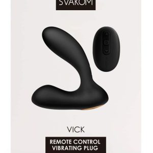 SVAKOM Vick Black - Prostata & Perineum Vibrator Schwarz/Gold