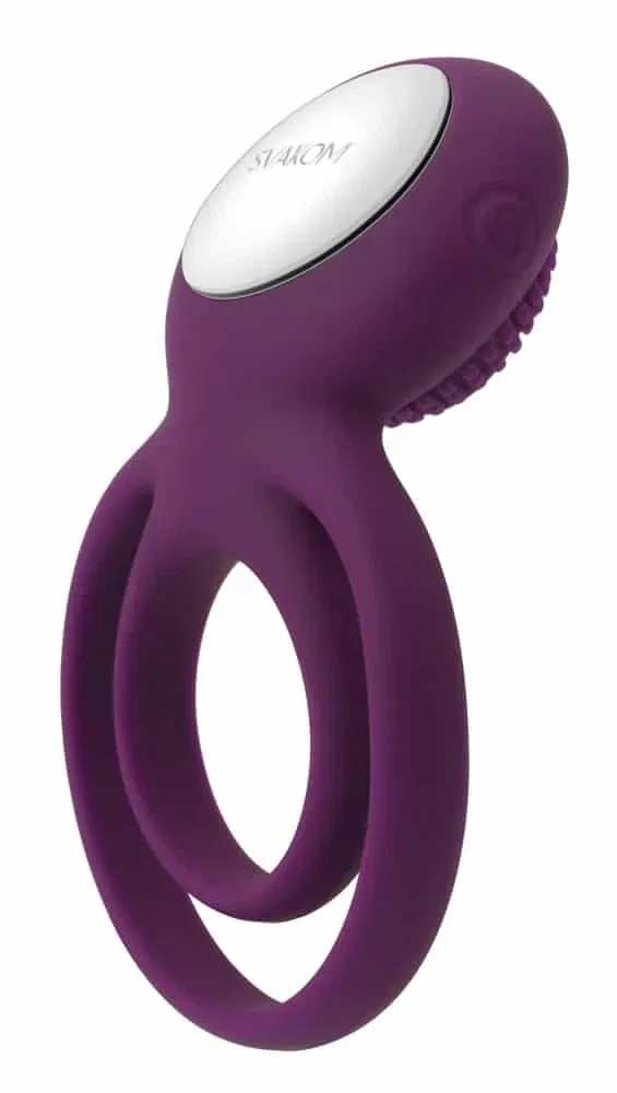 SVAKOM Tammy Violet - Vibro-Penisring mit Hodenring, genoppter Stimulationsaufsatz, 5 Vibrationsmodi, wiederaufladbar Lila/Silber SVAKOM Tammy Violet - Vibro-Penisring mit Hodenring, genoppter Stimulationsaufsatz, 5 Vibrationsmodi, wiederaufladbar Lila/Silber