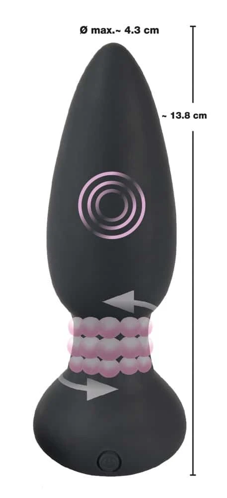 Black Velvets Analplug mit 7 Rotationsmodi