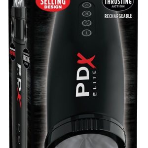 PDX Elite Moto Bator 2 - Wiederaufladbarer Masturbator mit vielen Funktionen Schwarz/Transparent