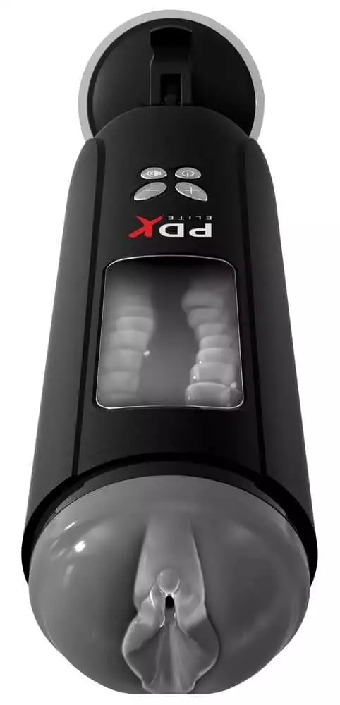 PDX Elite Masturbator mit Soundfunktion Schwarz/Transparent