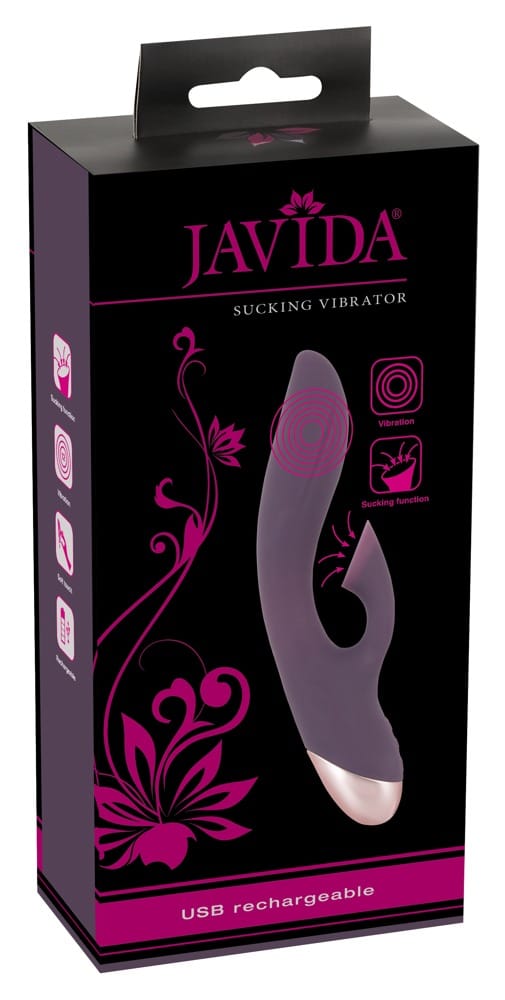 Javida Klitorissauger mit Vibrationsmodi Lila/Rosegold