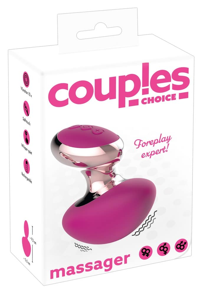 Couples Choice Mini-Massager: Handlich, 10 Vibrationsmodi, Soft Touch Material, inkl. USB-Ladekabel Beere/Rosegold