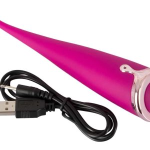 Couples Choice Lustpunkt-Vibrator. 10 Modi, abgerundete Spitze. Pink/Rosegold