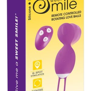 Sweet Smile Vibrokugel-Duo | G-Punkt-Stimulation | 10 Vibrationsmodi | Rotationsmodus | Wiederaufladbar Lila/Weiß