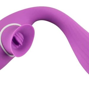 You2Toys - FlexiVibe: Rabbitvibrator mit Leckfunktion Lila/Weiß