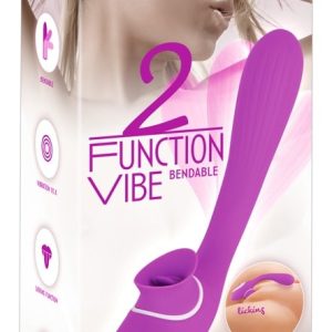 You2Toys - FlexiVibe: Rabbitvibrator mit Leckfunktion Lila/Weiß