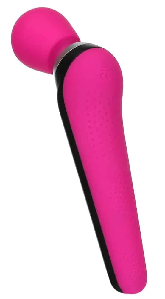 palmpower Extreme Black - Ergonomisch geformter Massagestab mit 7 Vibrationsmodi Pink/Schwarz/Silber