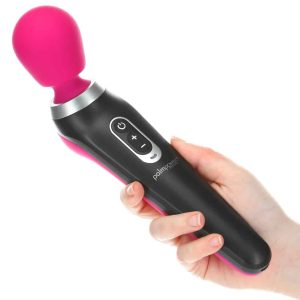 palmpower Extreme Black - Ergonomisch geformter Massagestab mit 7 Vibrationsmodi Pink/Schwarz/Silber